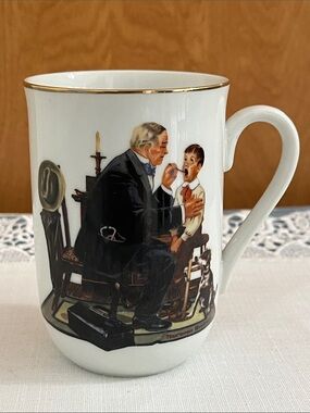 Vintage Norman Rockwell "The Country Doctor" Fine Porcelain Coffee Mug
